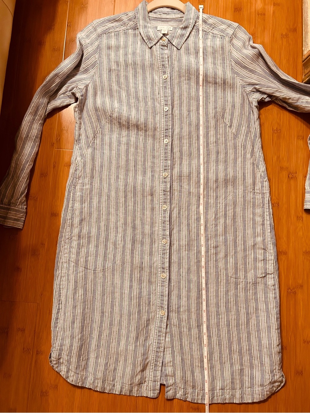 J. Jill Light Blue Striped Shirt Dress - Picture 7 of 7